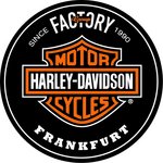 Das Logo des Unternehmens Harley Davidson.